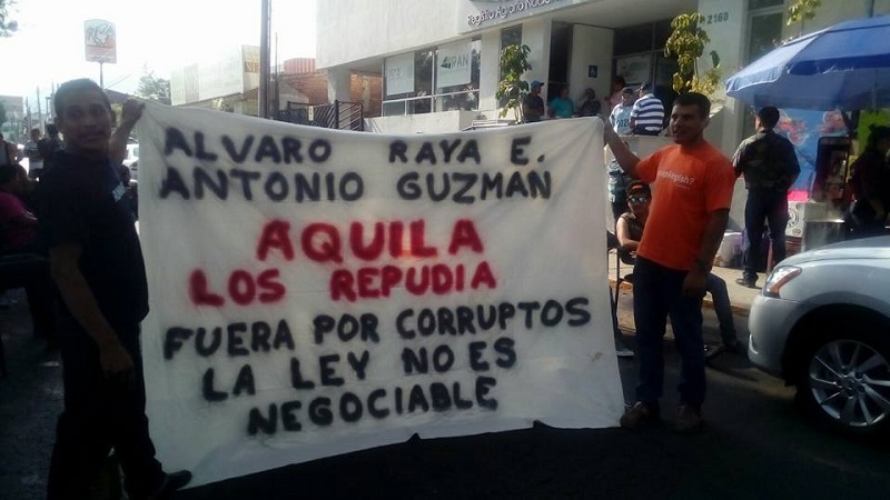 Comuneros de Aquila se manifestaron en Morelia Atiempo