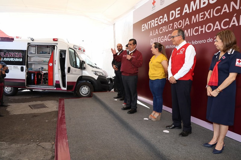 Cruz Roja, SSM, Donación de ambulancia, Michoacán