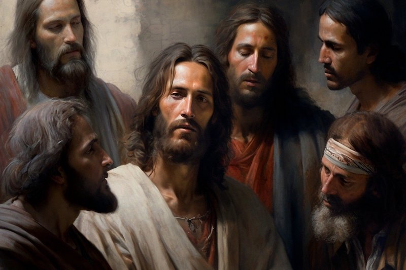 Jesús y sus discípulos