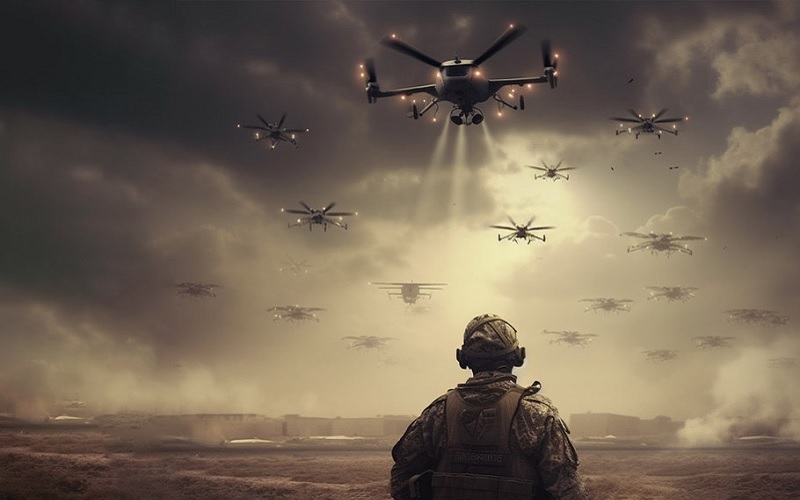 dron militar, IA, EU, USA