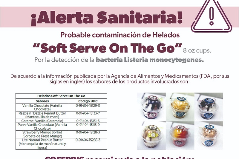SSM Michoacán, Listeria, Helados