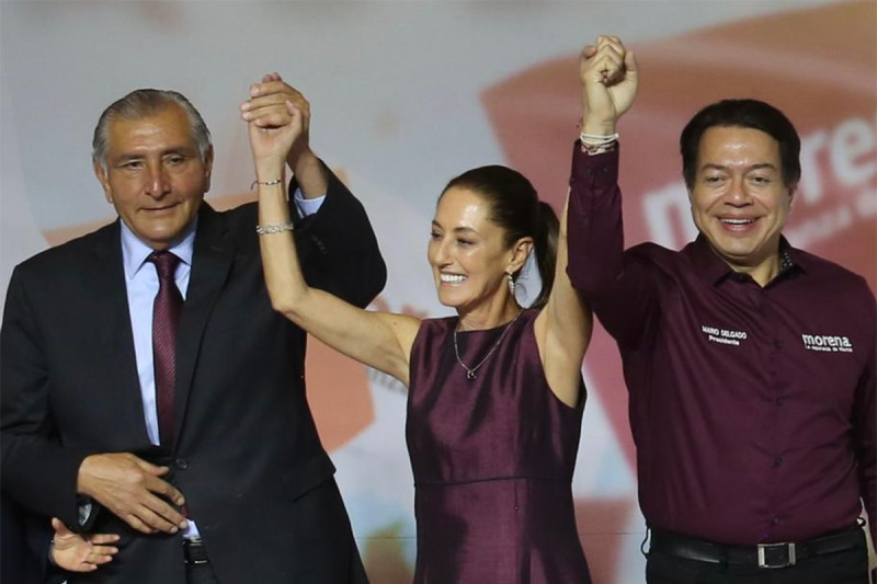 Adán Augusto López, Claudia Sheinbaum, Mario Delgado