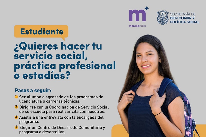 Centros de Desarrollo Comunitario, servicio social, Morelia