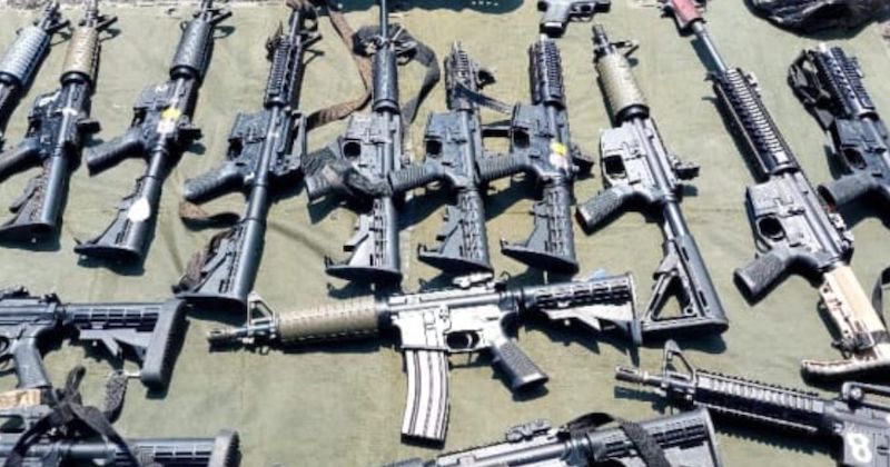 Armas aseguradas, Buenavista, Michoacán