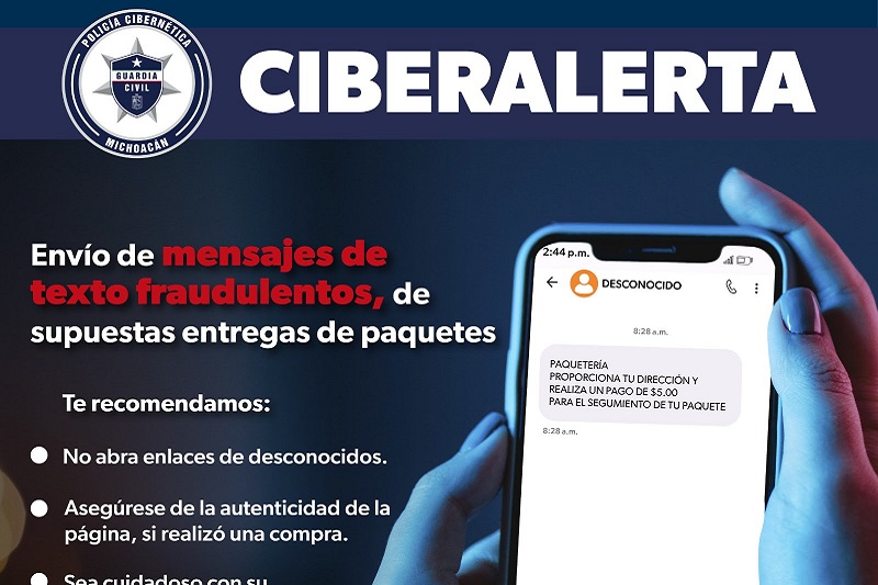 smishing, SSP Michoacán