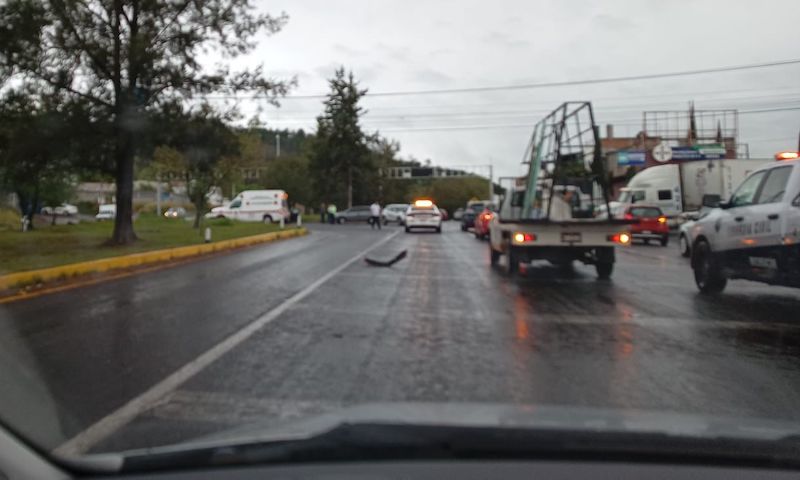 Accidente, carretera Morelia-Pátzcuaro