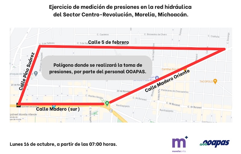 OOAPAS Morelia, recorridos