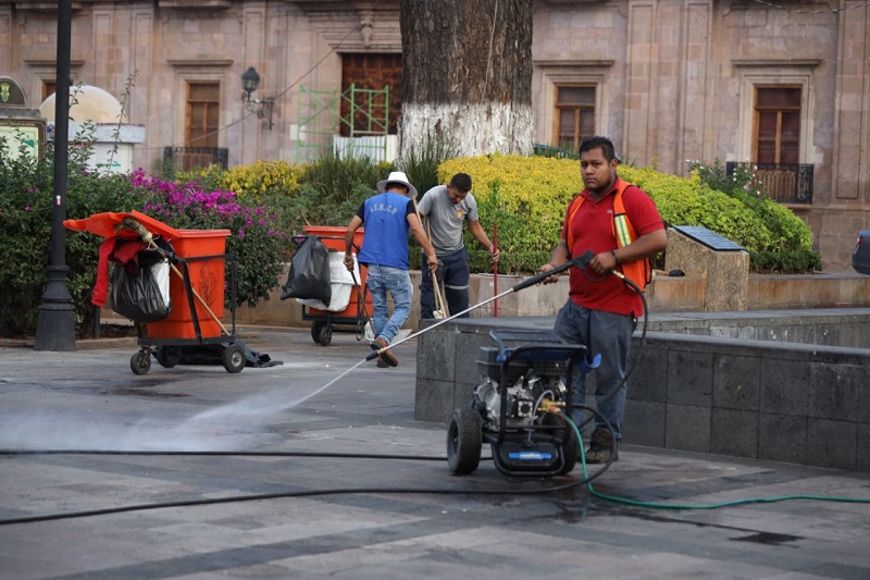 Saneamiento, Plaza Melchor Ocampo, Morelia