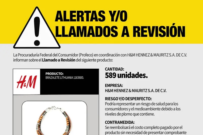 H&M, Profeco, Alertas
