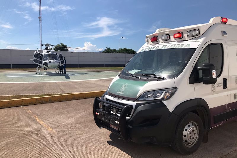 En su mayoría estas emergencias se atienden con el apoyo de la ambulancia aérea