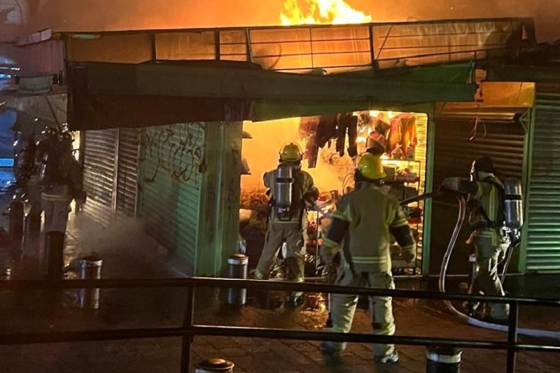 Incendio en Mercado de San Juan de Morelia