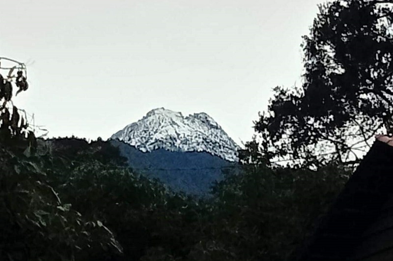 Cerro de Tancítaro, Michoacán, aguanieve