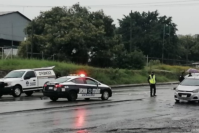 accidente de motocicleta en Uruapan