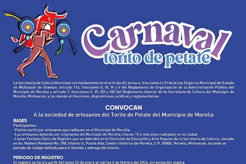 Carnaval del Torito de Petate 2024, Morelia