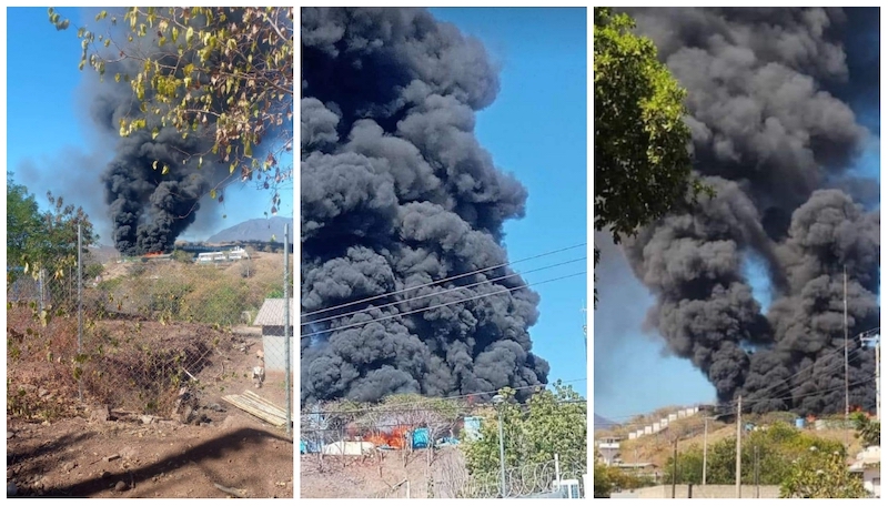 Incendio en cuartel de la Guardia Nacional