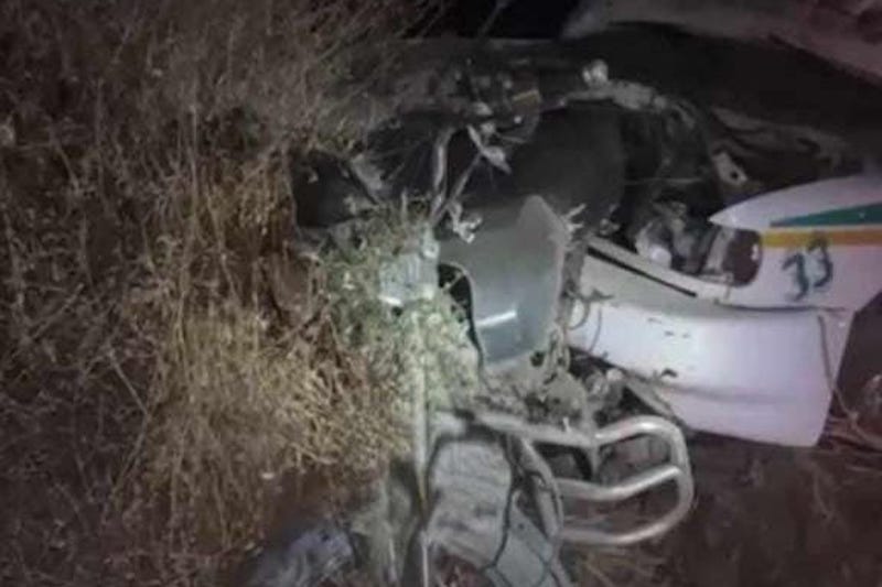 Accidente, motociclista, taxi