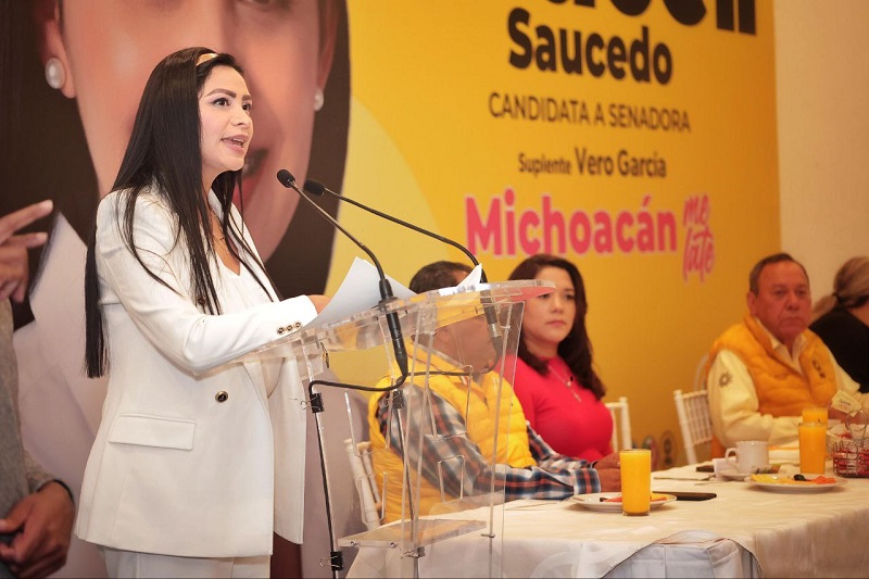 Araceli Saucedo, Arranque de campañas, PRD Michoacán