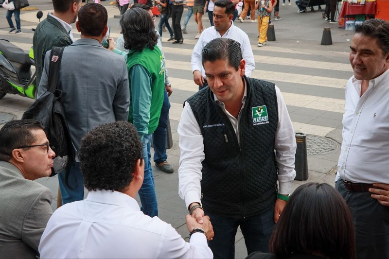 Claudia Sheinbaum, Ernesto Núñez, PVEM Michoacán