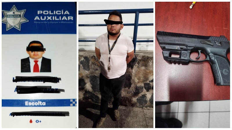Policía Auxiliar asaltante, Detención, Morelia