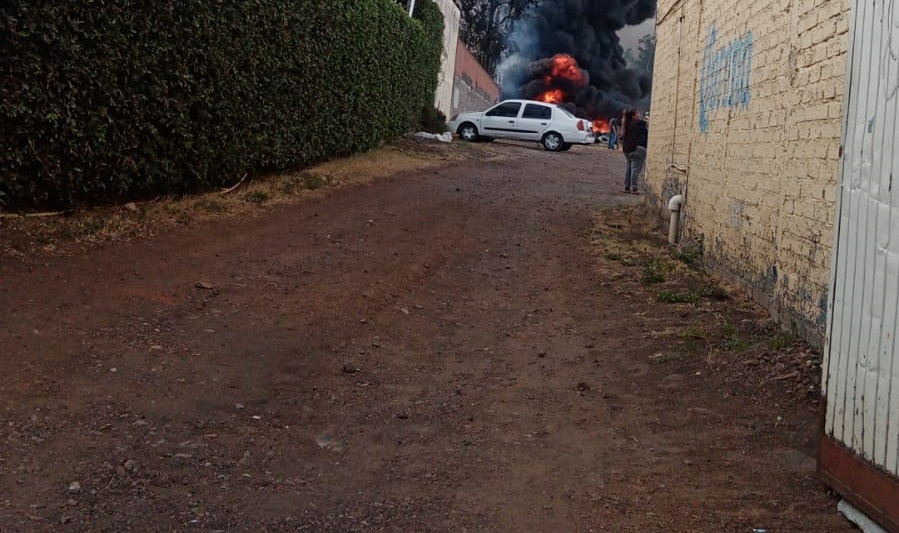 Incendio de llantas, Morelia