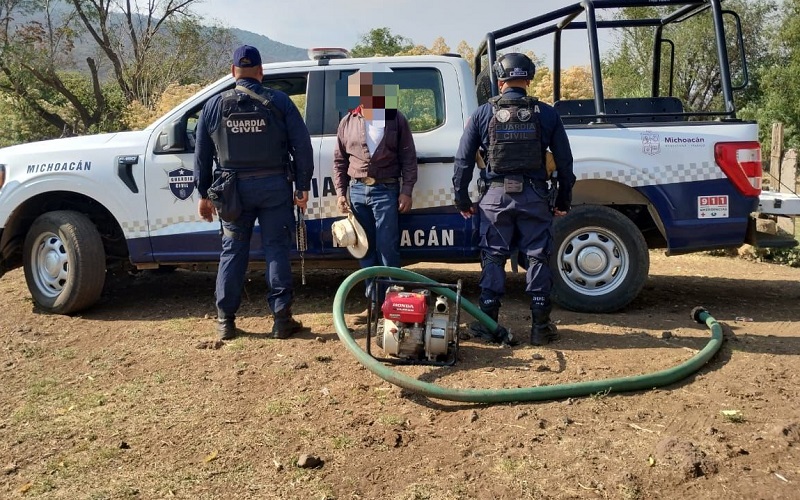 extracción ilegal, SSP, lago de Pátzcuaro