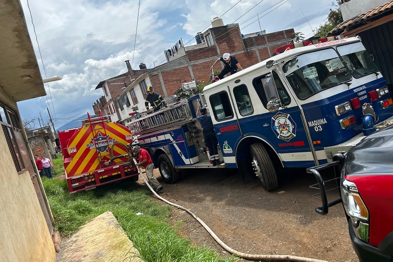 fábrica de escobas, Incendio, Pátzcuaro
