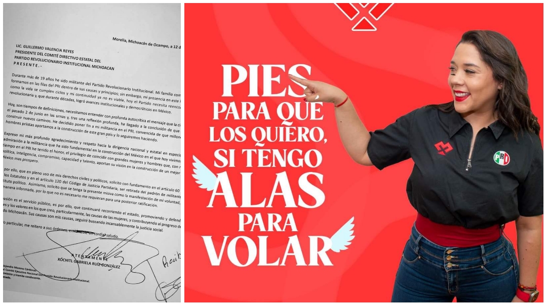 Xóchitl Ruiz renuncia al PRI