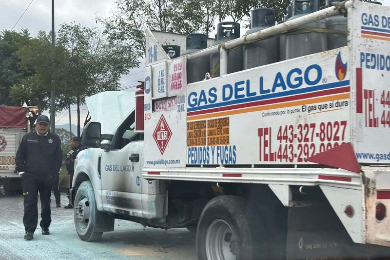 camioneta de gas, Morelia, Incendio