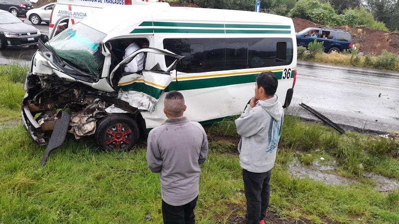 Accidente, combi