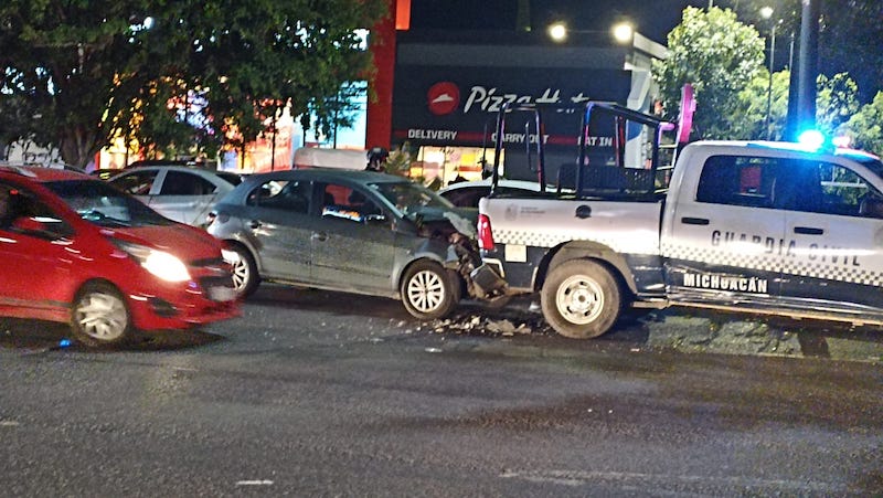 Choque por alcance, patrulla, Guardia Civil