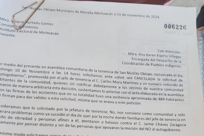 San Nicolás Obispo, oficio al IEM