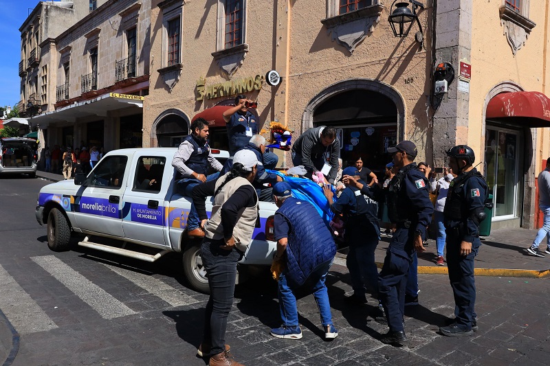 comercio irregular, Morelia, Operativo