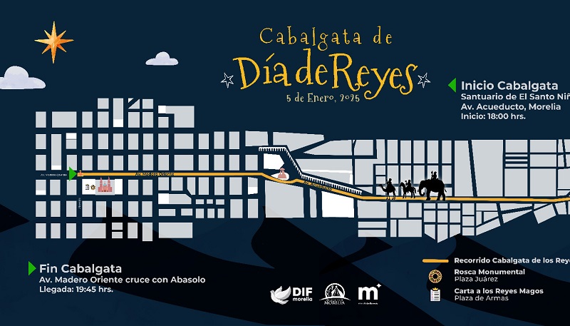 Cabalgata de los Reyes Magos, Morelia, Vialidad