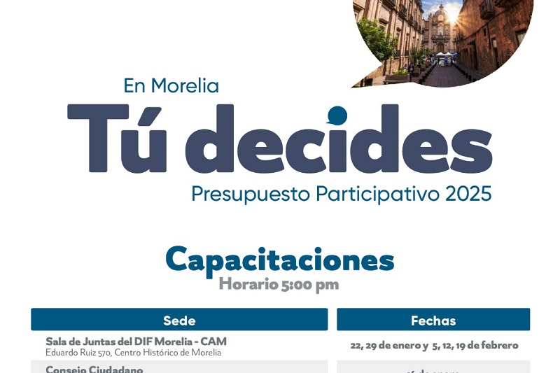 Presupuesto Participativo 2025, Morelia