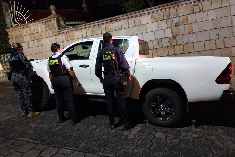 Policía Morelia, vehículo robado