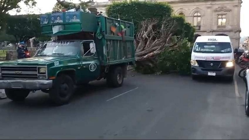 Morelia, Camioneta de basura, Choque