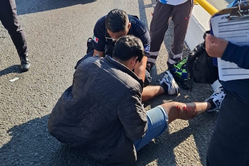 Motociclista lesionado
