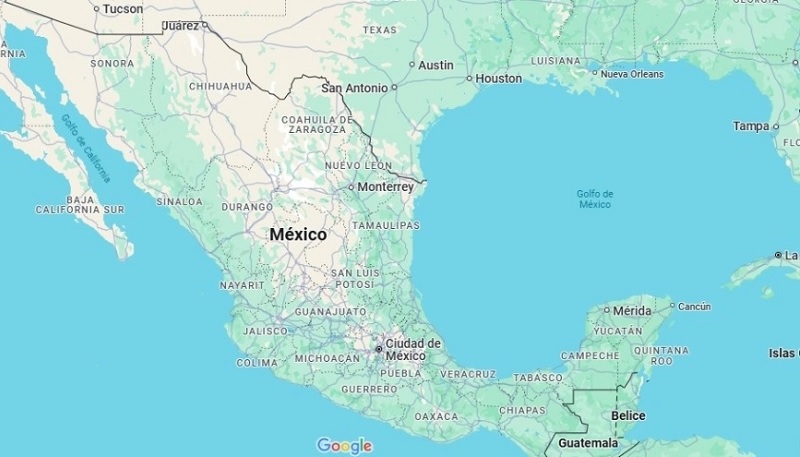Golfo de México, Google Maps