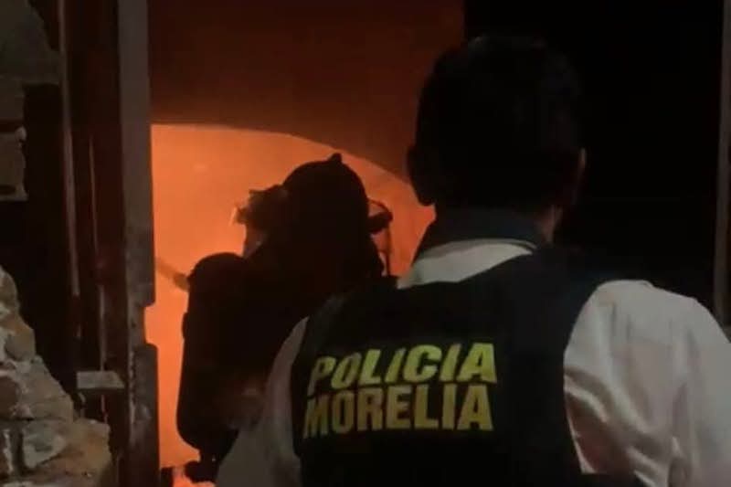 Incendio, Policía Morelia