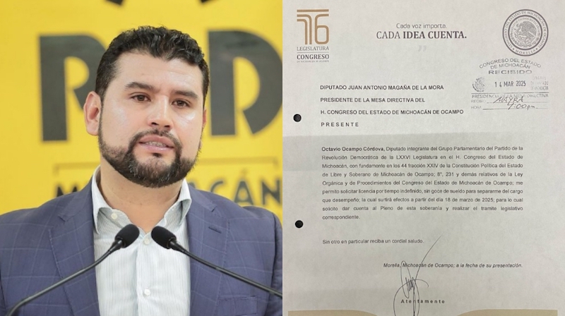 Octavio Ocampo Córdova, licencia