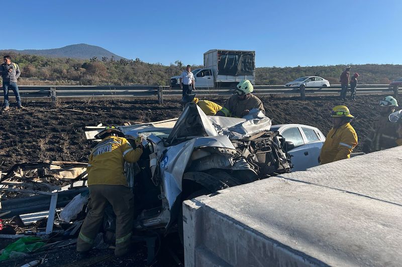 Accidente, carretera Morelia-Pátzcuaro