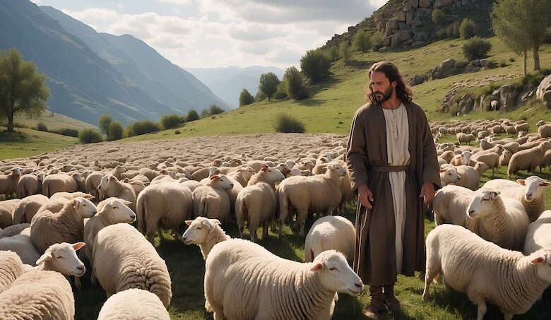 Jesucristo, ovejas