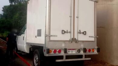 Camioneta baleada