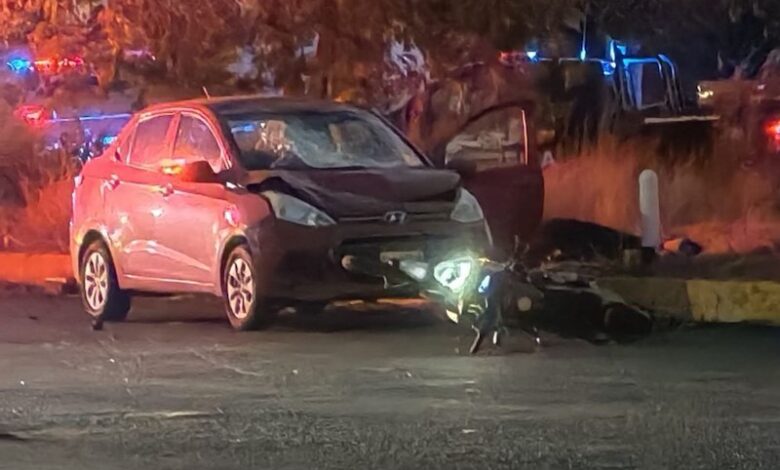 Accidente, auto, moto
