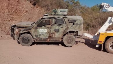 Estalla camión blindado, Ejército Mexicano