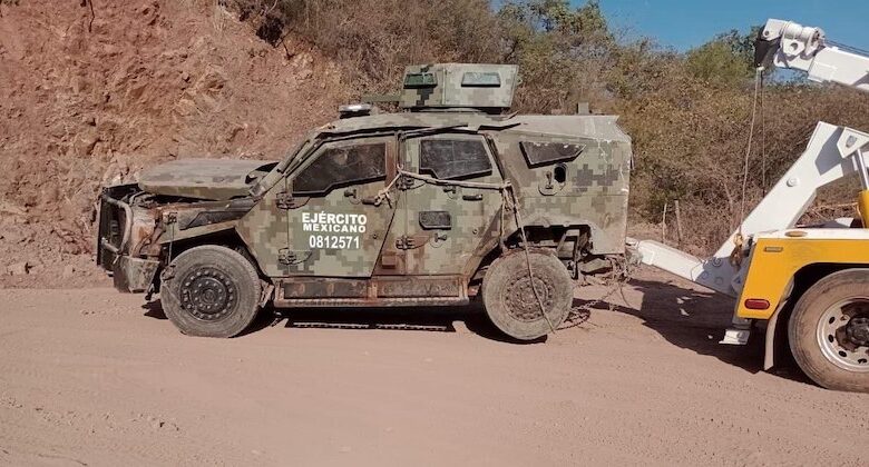 Estalla camión blindado, Ejército Mexicano