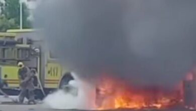 Incendio de camioneta