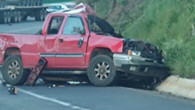 Camioneta chocada