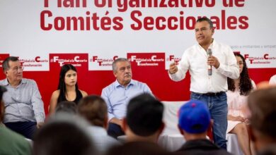 Fidel Calderón y Raúl Morón en asamblea