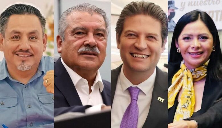 Víctor Manríquez, Raúl Morón, Alfonso Martínez y Araceli Saucedo